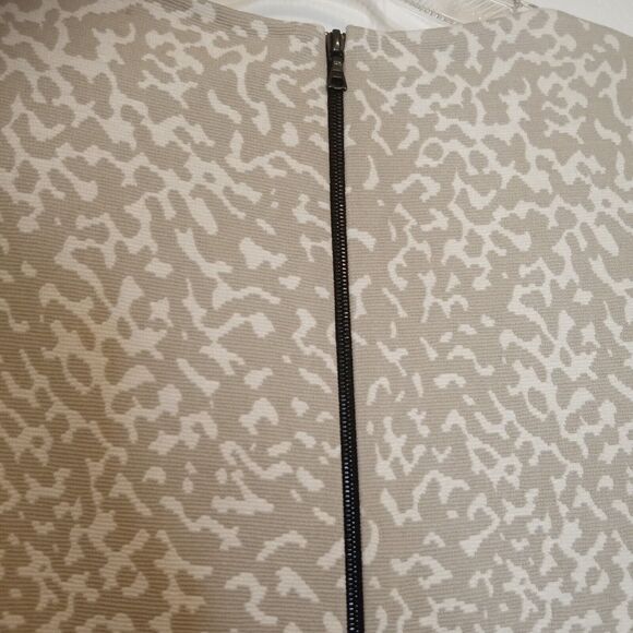 NARCISO RODRIGUEZ Designer Bodycon  Animal Print Dress  Beige White New Sz 44/8 - Picture 10 of 16